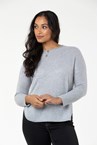 ASPEN CASHMERE SWEATER - grey marl